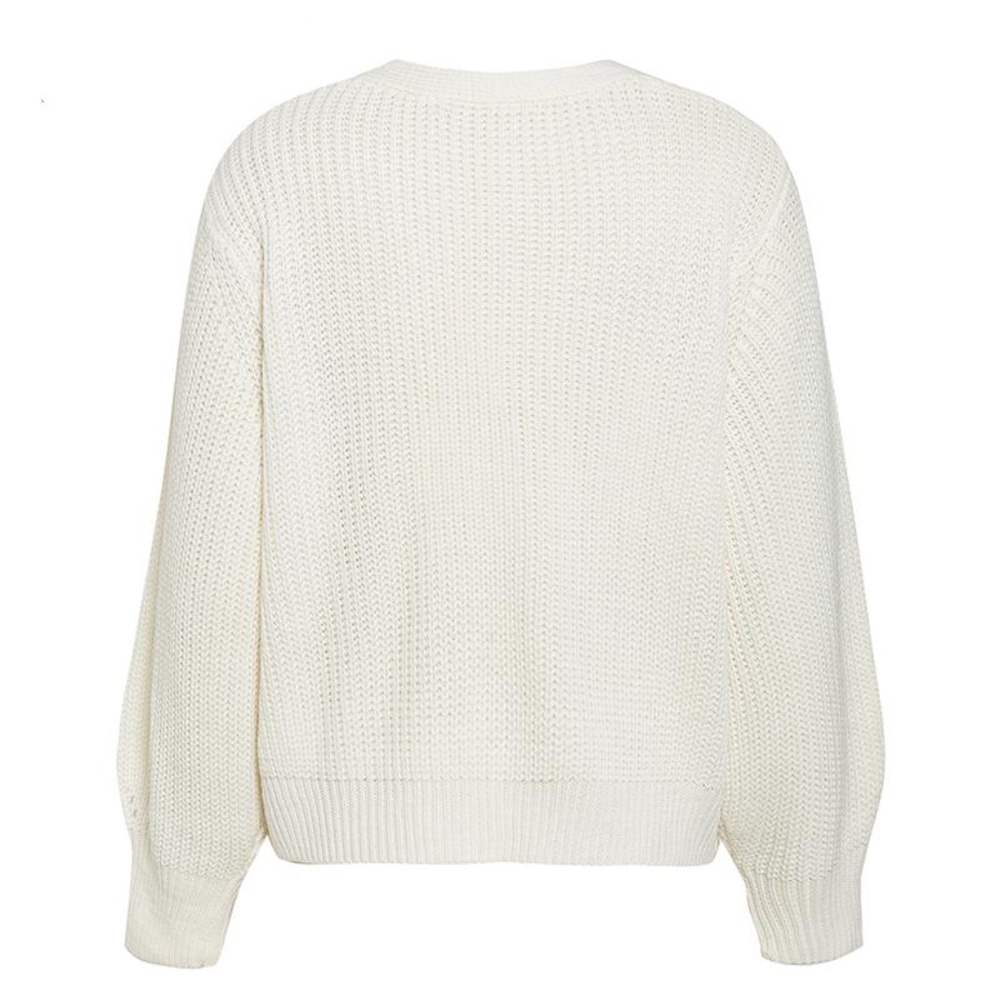Knit Button Front V-neck Cardigan - Picture 9 of 16